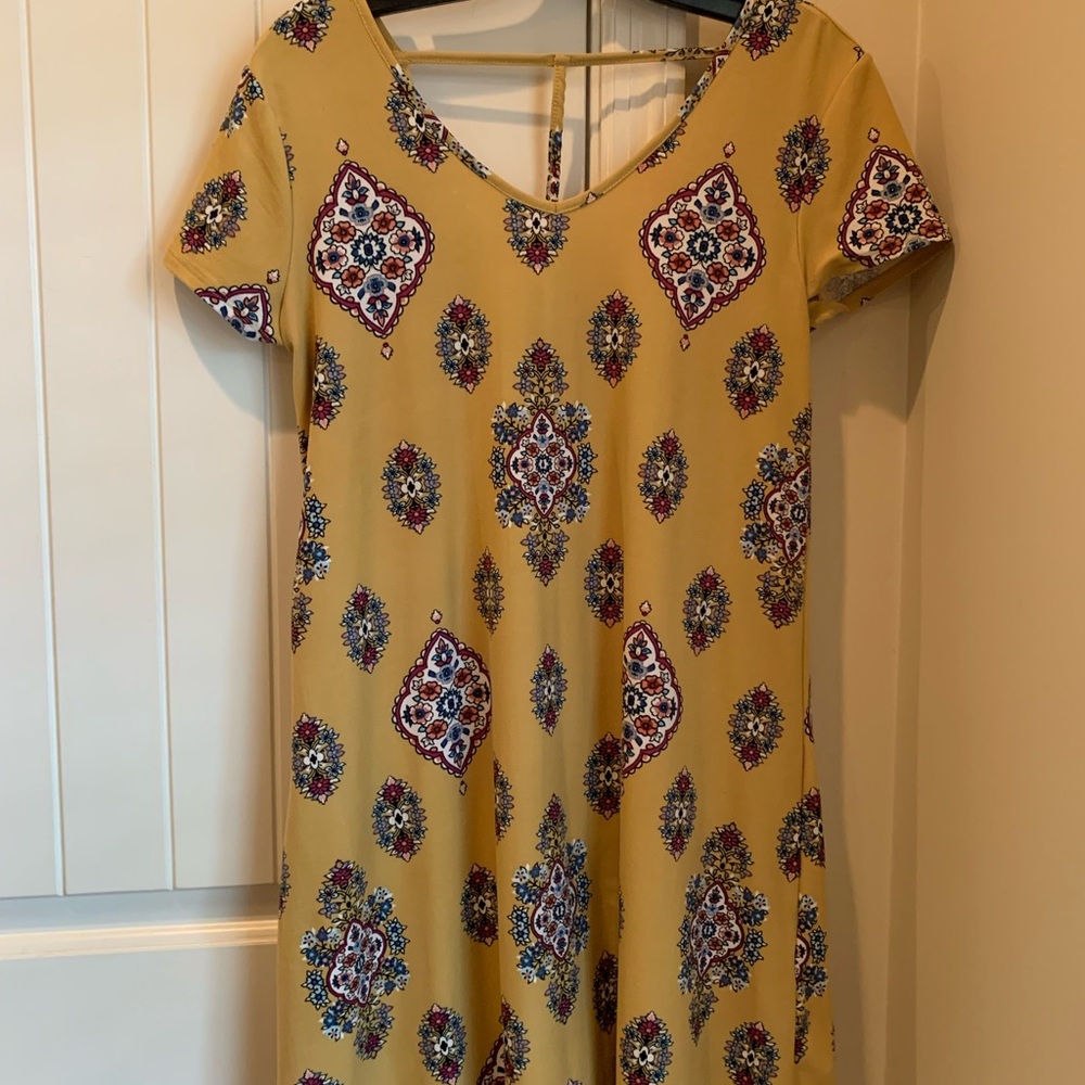 Yellow Patterned Dress